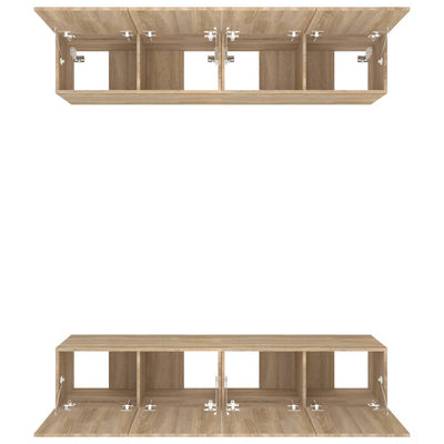 TV-kaapit 4 kpl Sonoma tammi 80x30x30 tekninen puu