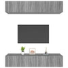 TV-kaapit 4 kpl harmaa Sonoma 80x30x30 cm tekninen puu