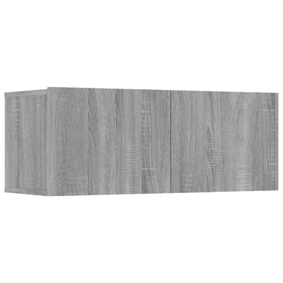 TV-kaapit 4 kpl harmaa Sonoma 80x30x30 cm tekninen puu