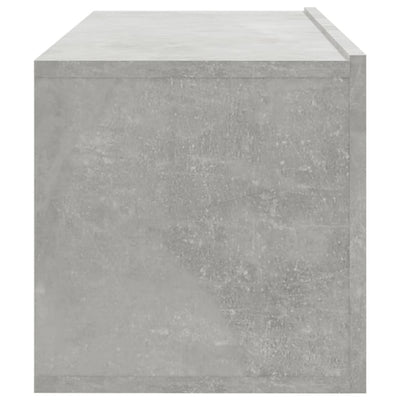 TV-seinäkaapit 4 kpl betoninharmaa 100x30x30 cm