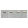 Seinäkaapit 2 kpl betoninharmaa 60x36,5x35 cm tekninen puu