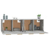 Seinäkaapit 2 kpl betoninharmaa 60x36,5x35 cm tekninen puu