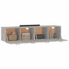 Seinäkaapit 2 kpl betoninharmaa 60x36,5x35 cm tekninen puu