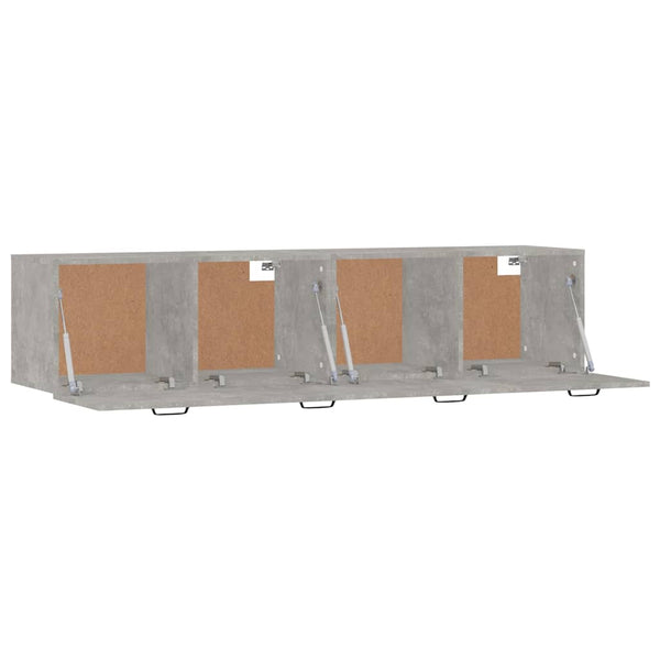 Seinäkaapit 2 kpl betoninharmaa 60x36,5x35 cm tekninen puu