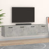 Seinäkaapit 2 kpl betoninharmaa 60x36,5x35 cm tekninen puu