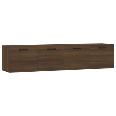 Seinäkaapit 2 kpl ruskea tammi 60x36,5x35 cm tekninen puu