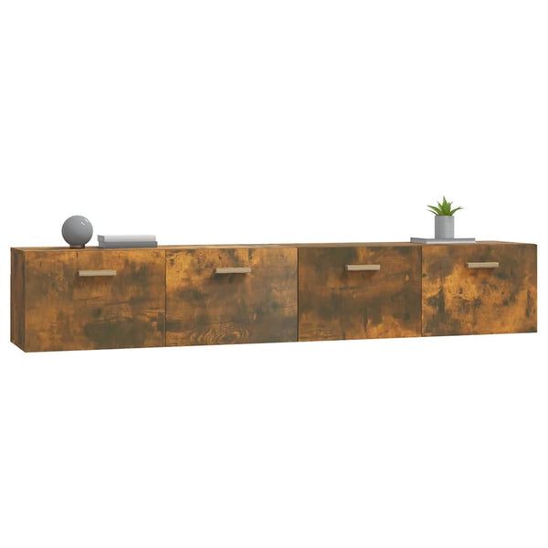 Seinäkaapit 2 kpl savutammi 100x36,5x35 cm tekninen puu