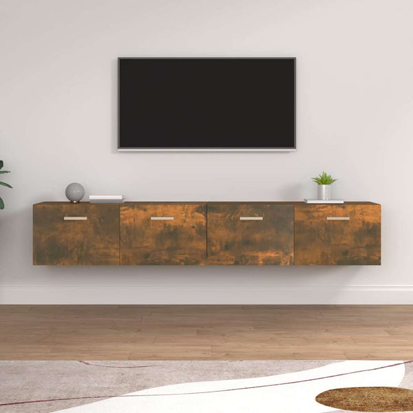 Seinäkaapit 2 kpl savutammi 100x36,5x35 cm tekninen puu