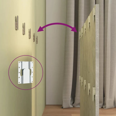 Betoninharmaa sängynpääty säilytystilalla Tatarici (puinen)