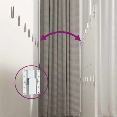 Valkoinen sängynpääty säilytystilalla Luoana (puinen)