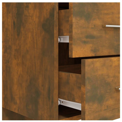 Savutammi sängynpääty säilytystilalla Luoana (puinen)