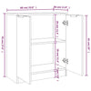 Senkit 2 kpl musta 60x30x70 cm tekninen puu