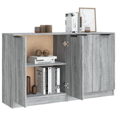 Senkit 2 kpl harmaa Sonoma 60x30x70 cm tekninen puu