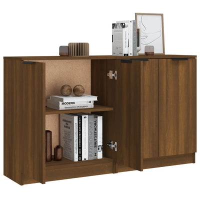 Senkit 2 kpl ruskea tammi 60x30x70 cm tekninen puu