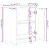 Senkit 2 kpl ruskea tammi 60x30x70 cm tekninen puu