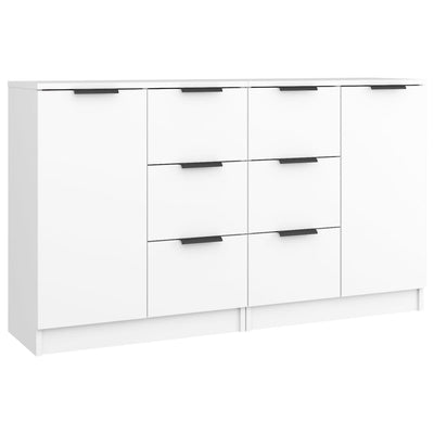 Senkki 2 kpl valkoinen 60x30x70 cm tekninen puu