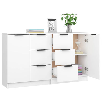 Senkki 2 kpl valkoinen 60x30x70 cm tekninen puu