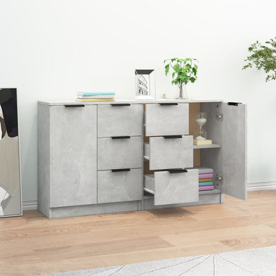 Senkit 2 kpl betoninharmaa 60x30x70 cm tekninen puu