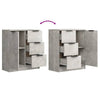 Senkit 2 kpl betoninharmaa 60x30x70 cm tekninen puu