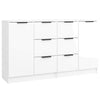 Senkit 2 kpl korkeakiilto valkoinen 60x30x70 cm tekninen puu