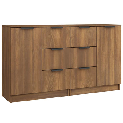 Senkit 2 kpl ruskea tammi 60x30x70 cm tekninen puu