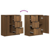 Senkit 2 kpl ruskea tammi 60x30x70 cm tekninen puu
