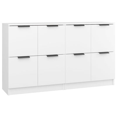 Senkki 2 kpl valkoinen 60x30x70 cm tekninen puu