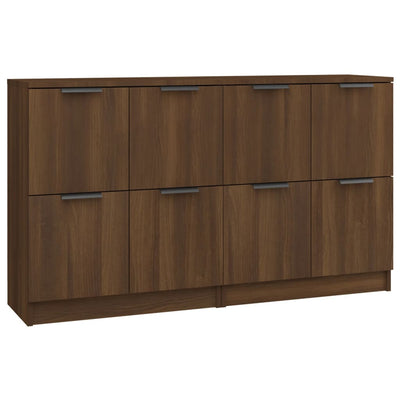 Senkit 2 kpl ruskea tammi 60x30x70 cm tekninen puu