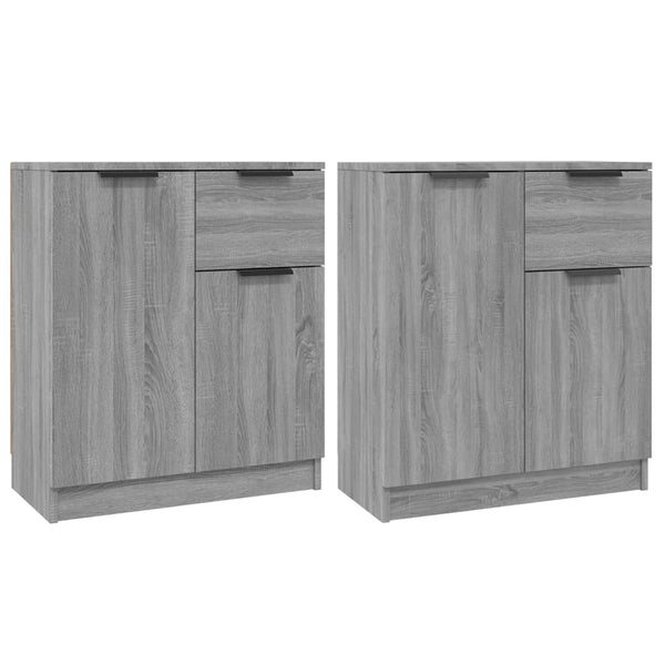 Senkit 2 kpl harmaa Sonoma 60x30x70 cm tekninen puu