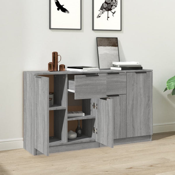 Senkit 2 kpl harmaa Sonoma 60x30x70 cm tekninen puu