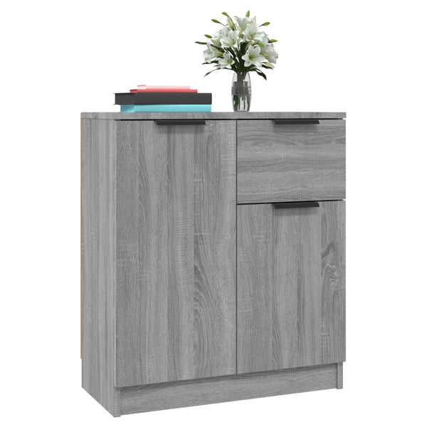 Senkit 2 kpl harmaa Sonoma 60x30x70 cm tekninen puu