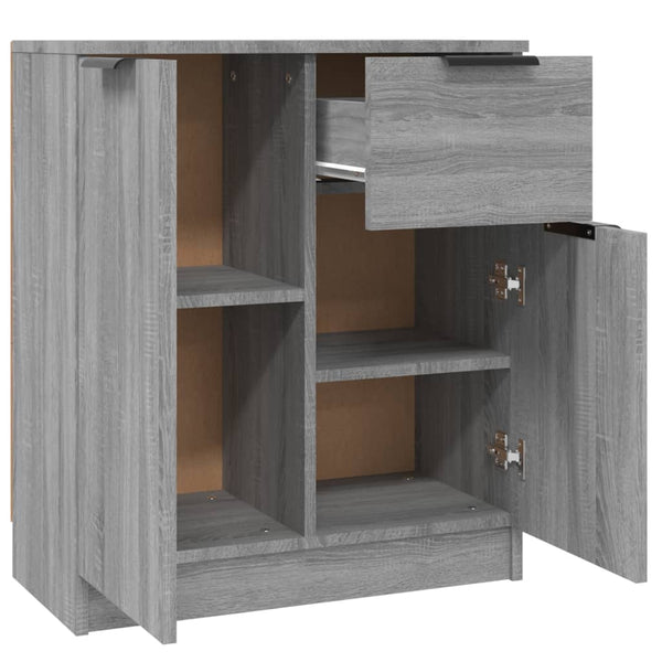Senkit 2 kpl harmaa Sonoma 60x30x70 cm tekninen puu