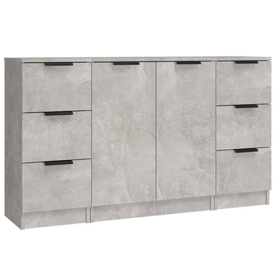 Senkit 3 kpl betoninharmaa tekninen puu