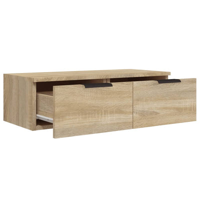 Seinäkaapit 2 kpl Sonoma-tammi 68x30x20 cm tekninen puu