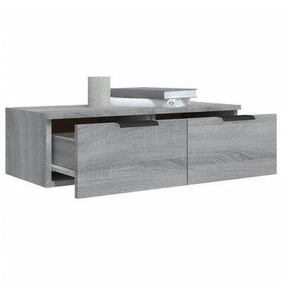 Seinäkaapit 2 kpl harmaa Sonoma 68x30x20 cm tekninen puu