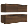 Seinäkaapit 2 kpl ruskea tammi 68x30x20 cm tekninen puu