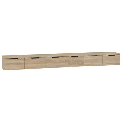 Seinäkaapit 2 kpl Sonoma-tammi 102x30x20 cm tekninen puu