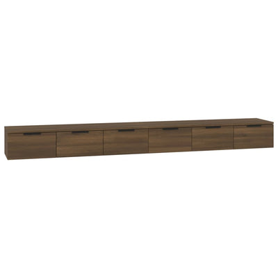 Seinäkaapit 2 kpl ruskea tammi 102x30x20 cm tekninen puu