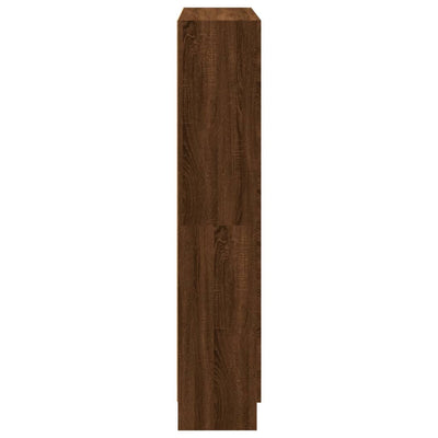 Kirjakaappi ruskea tammi 82,5x30,5x150 cm tekninen puu