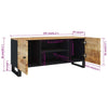 TV-taso 105x33x46 cm täysi mangopuu