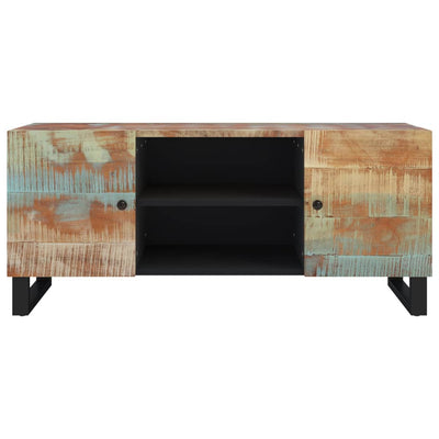 TV-taso 105x33x46 cm kierrätetty täyspuu