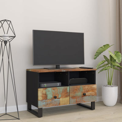 TV-taso 70x33x46 cm kierrätetty täyspuu