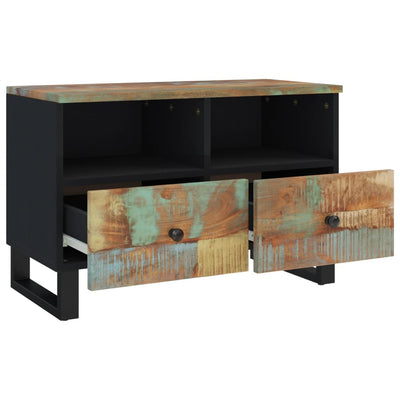 TV-taso 70x33x46 cm kierrätetty täyspuu