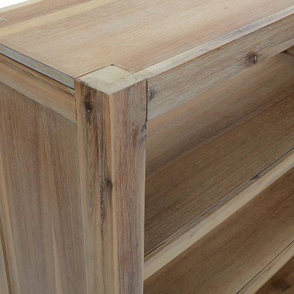 Kirjahylly 4 tasoa 80x30x110 cm täysi akasiapuu