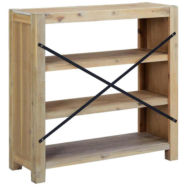 3-tasoinen Kirjahylly 80x30x80 cm täysi akaasiapuu