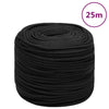 Veneköysi täysmusta 8 mm 25 m polypropeeni