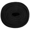 Veneköysi täysmusta 8 mm 25 m polypropeeni