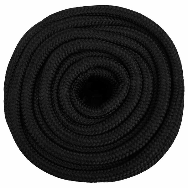 Veneköysi täysmusta 18 mm 25 m polypropeeni