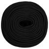 Työköysi musta 10 mm 50 m polyesteri