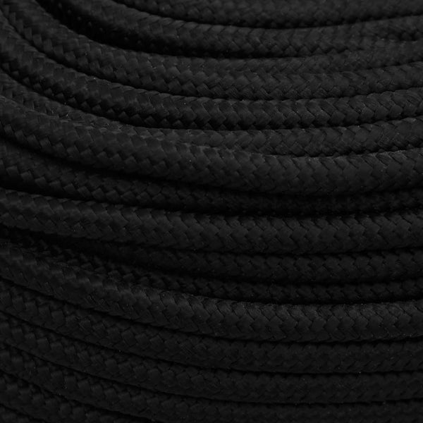 Työköysi musta 10 mm 50 m polyesteri